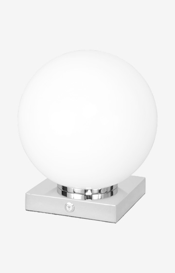 Tischleuchte Bowl Lights in Chrom/Opal