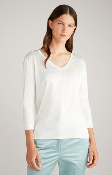 Blusen-Shirt in Offwhite