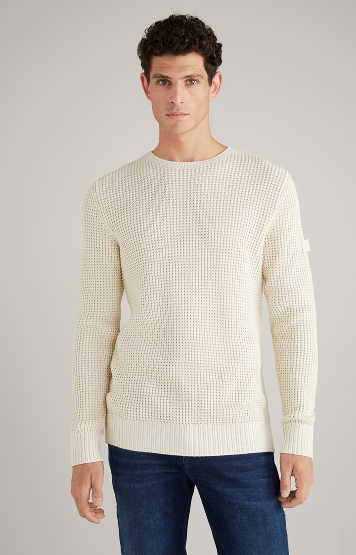 Knitted Hadriano Jumper in Off-White