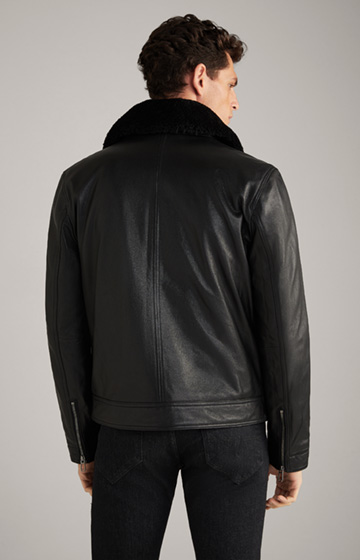 Mech Leather Jacket in Black
