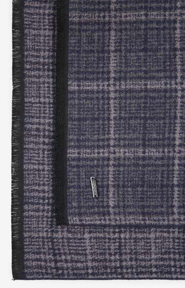 Schal Fargo in Dunkelblau/Graphit gemustert