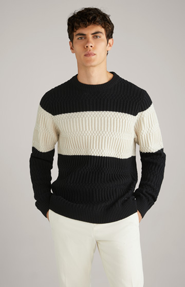 Sweter Norwen w kolorze czarno-beżowym
