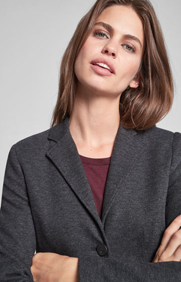 Jersey-Blazer Jain in Anthrazit