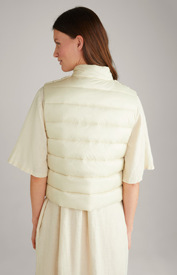 Quilted Waistcoat in Light Beige