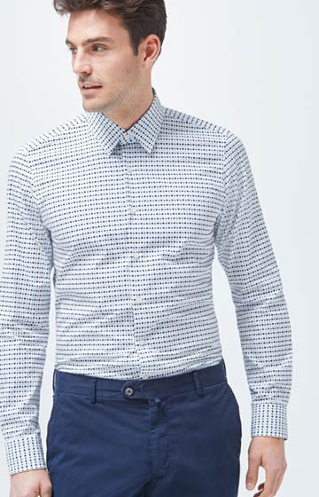 Hemd Pierce in Weiß gemustert
