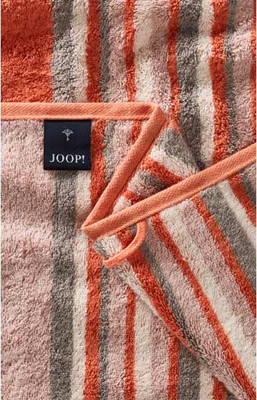 Ręcznik kąpielowy JOOP! MOVES STRIPES w kolorze morelowym