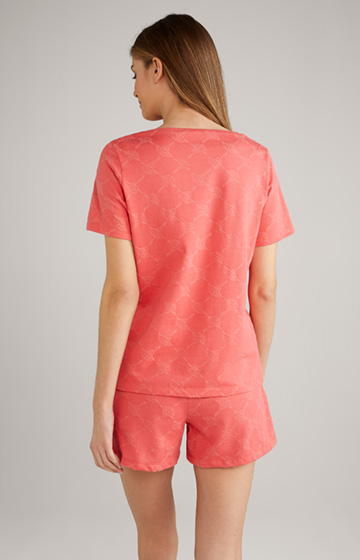 Loungewear T-Shirt in Orangerot