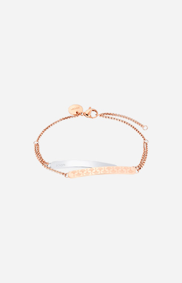 Bicolor Armband in Roségold/Silber