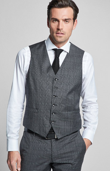 Weste Wackno in Grau kariert