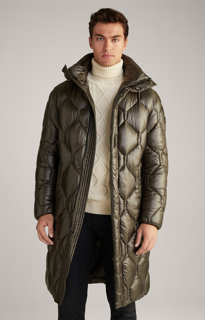 Percy Quilted Coat in Khaki
