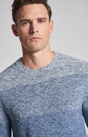 Pullover Vaios in Blau meliert 