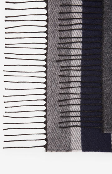 Schal Largo in Navy/Grau gestreift