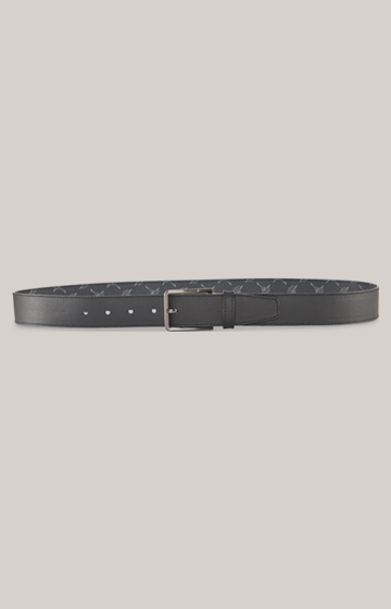 Mixed Leather Belt in Black