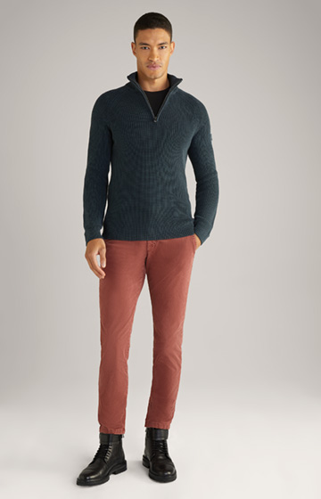 Sweter bawełniany Henricus w kolorze ciemnoniebieskim