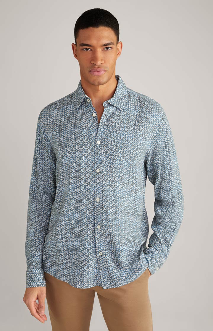 Hanson shirt in medium blue print