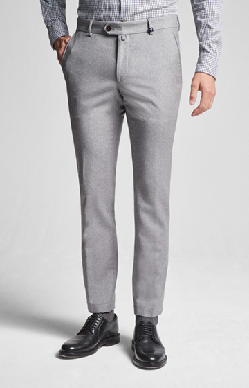 Hose Hank in Hellgrau meliert