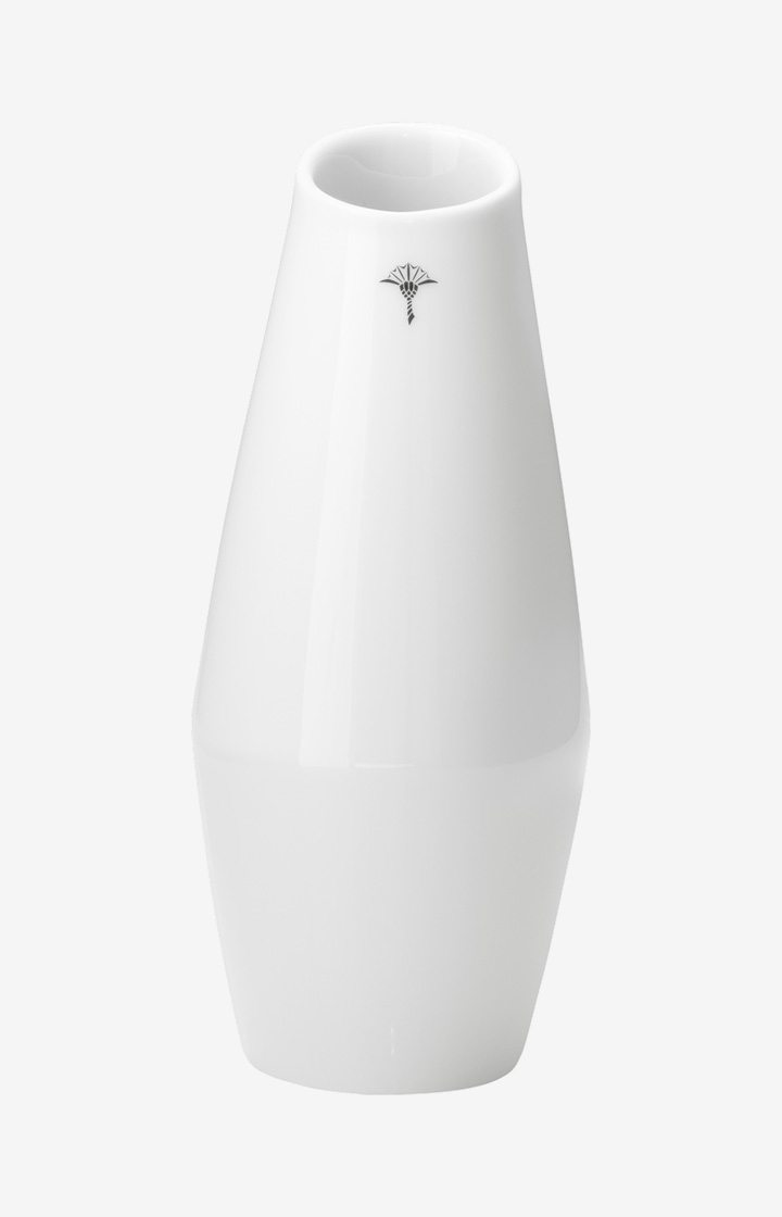 Single Cornflower Carafe/Vase in White - 13 cm height