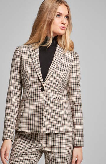 Blazer Janet in Hellbeige kariert