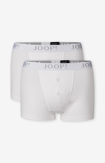 2er-Pack Fine Cotton Stretch Long Boxer in Weiß