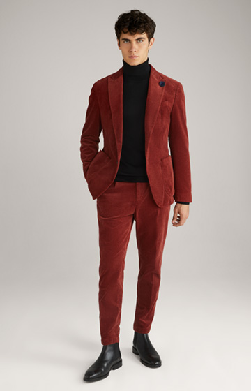 Lester Corduroy Trousers in Red