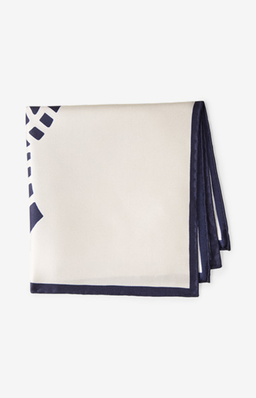 Einstecktuch in Dunkelblau gemustert