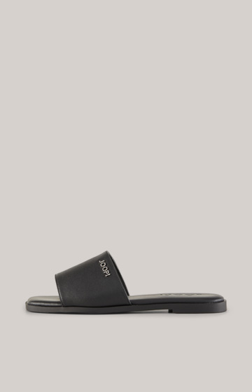Unico Merle Leather Mules in Black