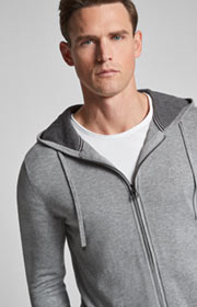 Strick-Hoodie Libo in Grau meliert 