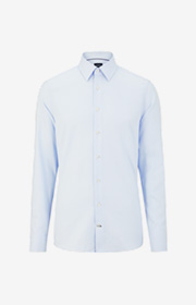 Hemd Pierce - bügelleicht - in Hellblau gemustert
