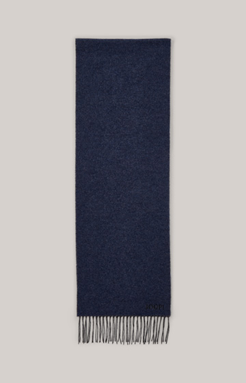 Larsen Wool Scarf in Dark Blue