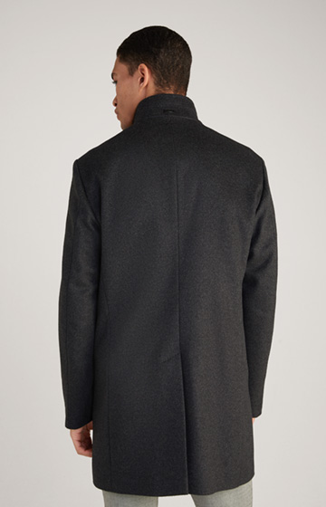 Maron Cashmere Blend Coat in Anthracite Flecked