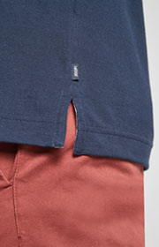 Langarm-Poloshirt Priamo in Navy 