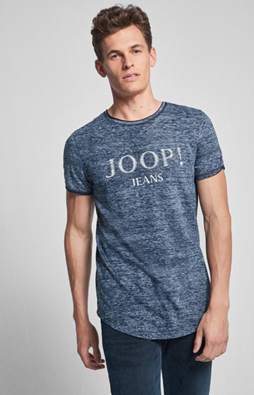 T-Shirt Thorsten-S in Navy meliert