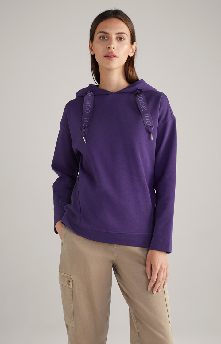 Bluza z kapturem w kolorze liliowym