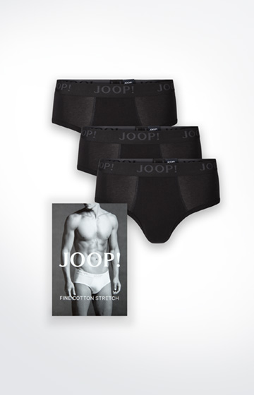 3er-Pack Fine Cotton Stretch Slip in Schwarz