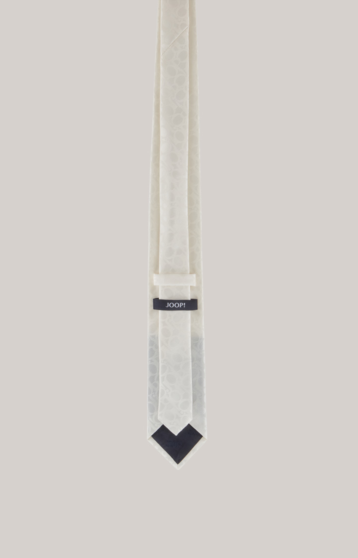 Wool Blend Tie in Off-white