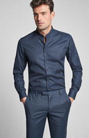 Hemd Piro - bügelleicht - in Dunkelblau