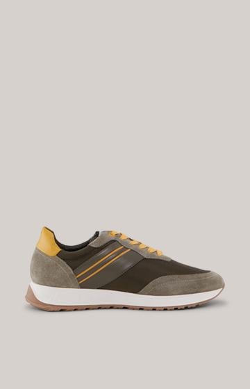 Linas Hannis Trainers in Olive/Yellow
