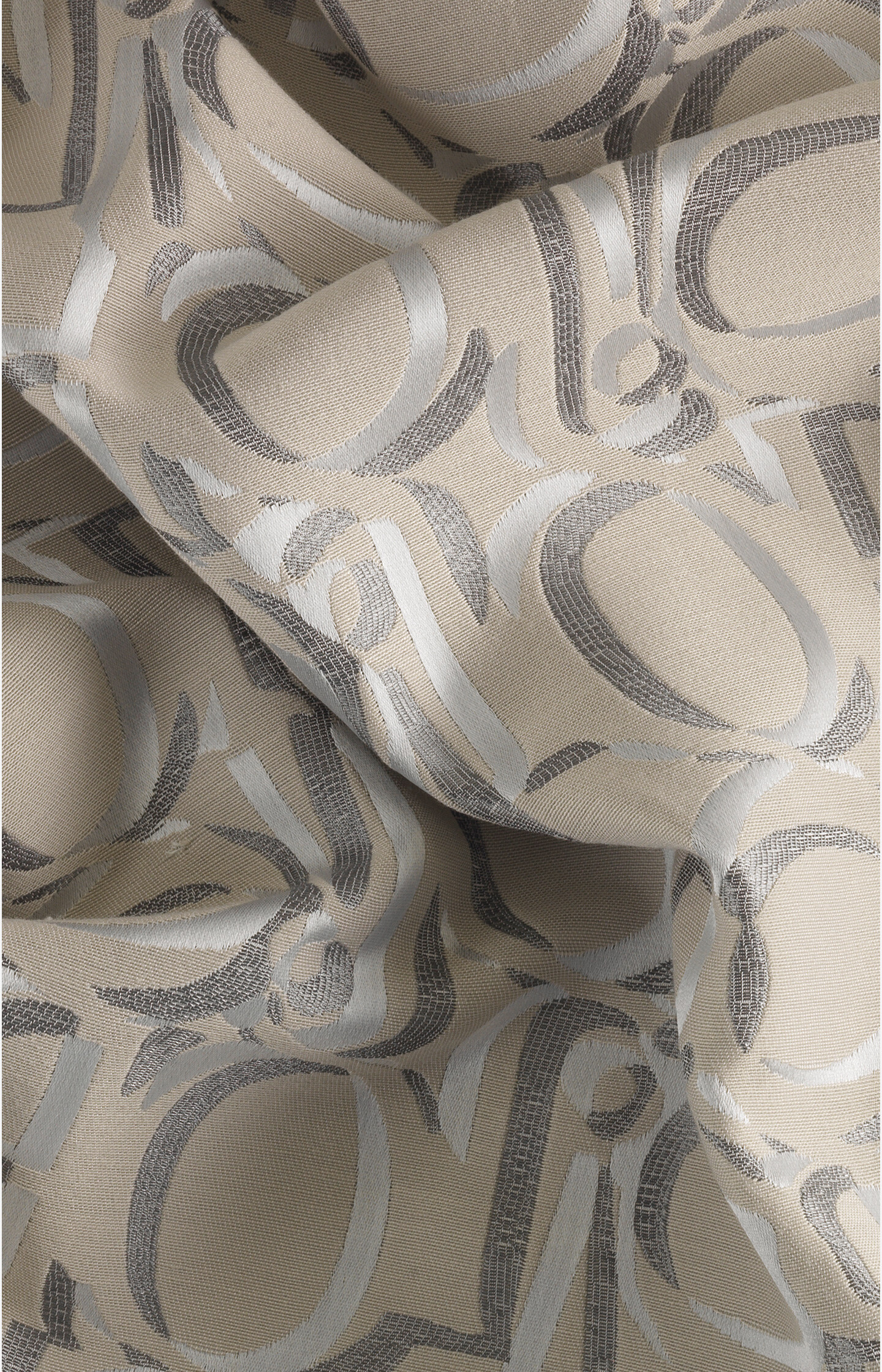 Tenda Oscurante Con Occhielli Joop! Living - 140x250 Cm, Cotone Beige Con Logo
