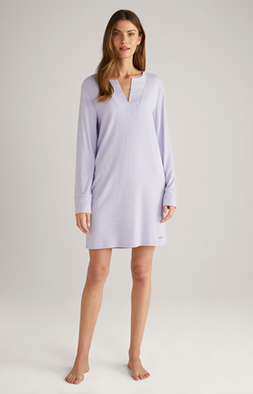 Loungewear Ripp-Longshirt in Lavender