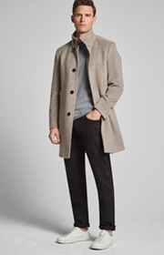 Mantel Maron in Beige-Melange