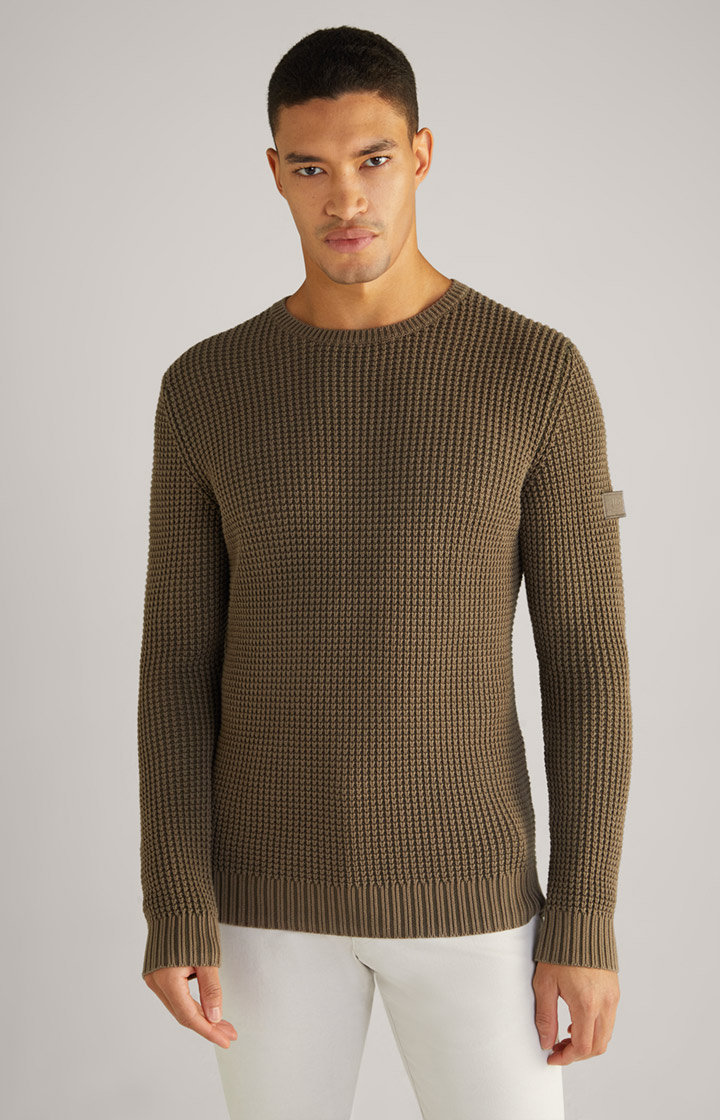 Hadriano Knitted Jumper in Olive