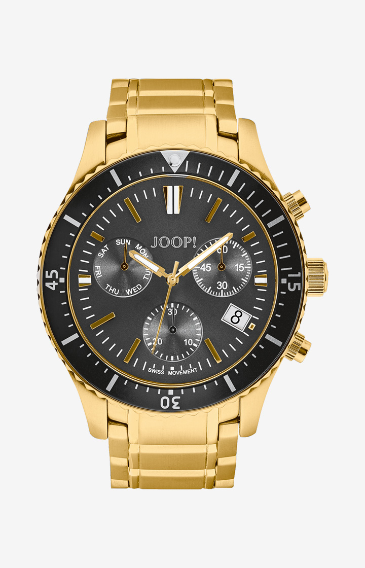 Zegarek męski w kolorze złoto-czarnym
