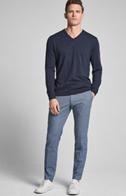 Hose Hanc in Blau gemustert