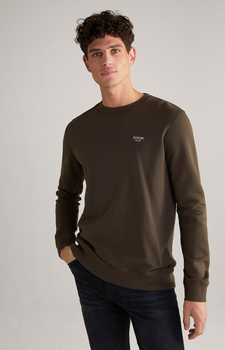 Basic Sweatshirt in Dunkelgrün