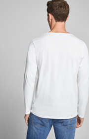 Langarm-Shirt Adriano in Weiß