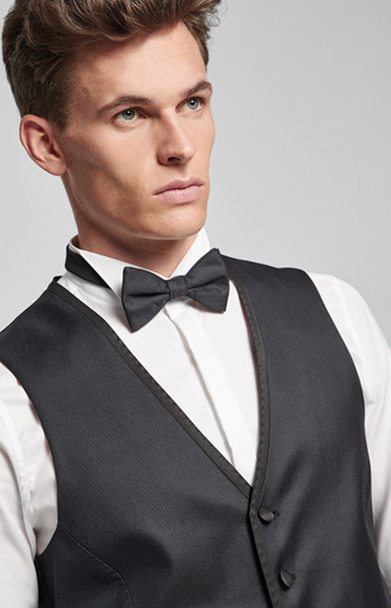 Smoking-Weste Webb in Schwarz