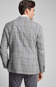 Sakko Four in Hellgrau gemustert