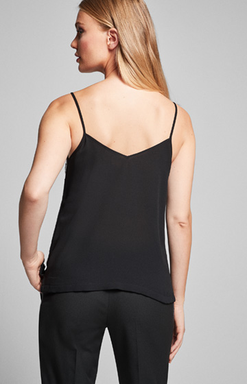 Pailletten-Chiffon-Top Bri in Schwarz