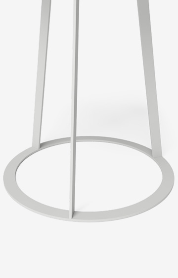 Stolik JOOP! ROUND z lakierowanej płyty pilśniowej, 45 x 52 cm w kolorze białym