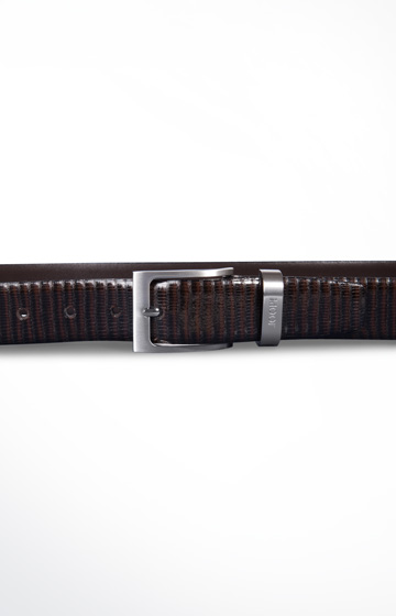 Gürtel mit Reptil-Prägung in Dunkelbraun